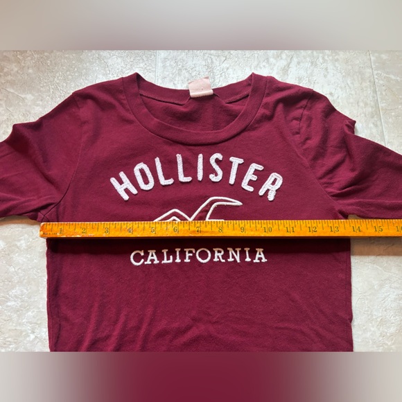Hollister Maroon Long Sleeve Shirt Embroidered
Seagull Women's Size Small Y2K - Picture 8 of 9